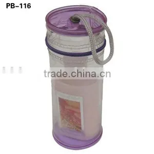 Cylinder Pvc Zipper Bag for Toilet Articles thumbnail-1