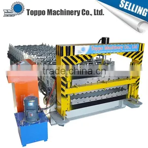 Hot Selling High Speed Glazed Steel Double Deck Forming Machine thumbnail-1