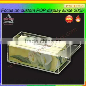 Arylic Factory Counter Top Acrylic Tissue Box Display Set thumbnail-1