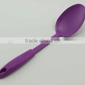 Plastic Handle Kitchenware Stainless Steel Long Spoon With Colorful thumbnail-3