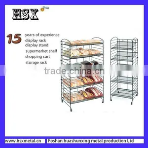 Metal Floor Bread Stand Display /wall Rack HSX-S249 thumbnail-3