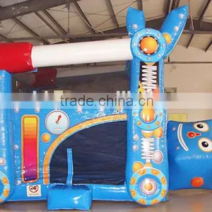 Waterproof PVC Tarpaulin Inflatable Robot Horse Bouncer for Kids thumbnail-4