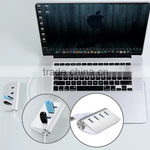High Speed 4 Ports USB 3.0 Hub Portable Aluminum Hub New for Aple Macbook Air PC Laptop thumbnail-3