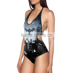 2016 Women Swimsuits 3D Print Hollow Beachwear Plus Size N2-280 thumbnail-1