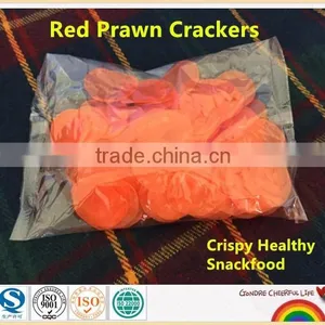 Delicious Crispy Red Chinese Prawn Crackers Healthy Snackfood Ready to Serve thumbnail-1