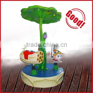 New Product Kids Amusement Rides Merry go Round Carousel for Sale 3 Seats Mini Carousel for Sale Amusement Park Ride thumbnail-1