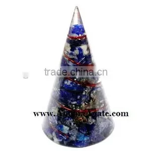 Lapis Orgone Antenna : Antenna : Lapiz Lazule Copper Wire Wrapped Orgone Antenna thumbnail-2