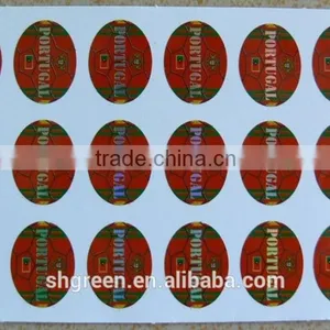 High Sercurity Anti-counterfeit Laser Printing Hologram Sticker With Red Basis thumbnail-1