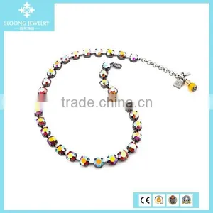 New Colorful Shine Crystal Custom Lucky Necklace for Love Couple thumbnail-5