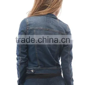 Womens Basic Button Down Denim Jean Jacket thumbnail-2