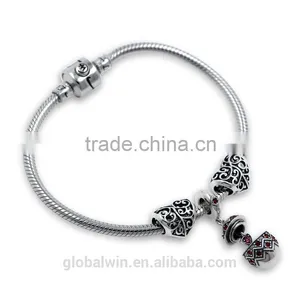 925 Sterling Silver Bead Oxidized Stopper Charm Products Charms Bead Silver Metal Jewelry STY004 thumbnail-5