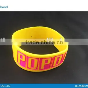 Inkfilled Logo Colorful Silicone Wristband/cheap Price Debossed Silicone Wristband/promotional Bulk Cheap Silicone Wristband thumbnail-1