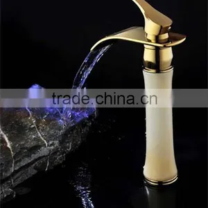 Luxury Waterfall Taps Antique Golden Waterfall Water Mixer Tap thumbnail-4