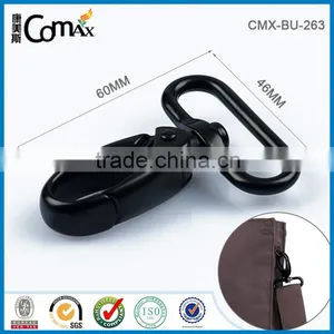 38mm Black Swivel Eye Snap Hook For Strap thumbnail-1