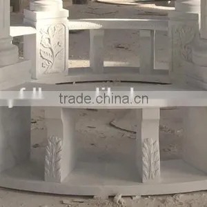 Garden Decorative White Marble Roman Column Gazebo thumbnail-2