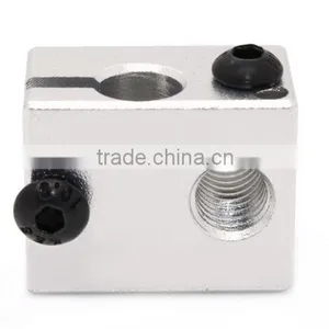 High Quality Aluminium Heat Block for E3D V6 J-head 3D Printer,RepRap Makerbot MK7/MK8 Extruder 16mm*16mm*12mm thumbnail-1