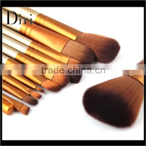 Glossy Gold Color High Quality Synthetic Makeup Brushes thumbnail-2