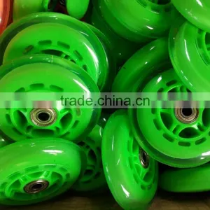 4 Inch Green Color pu Caster Wheel Transparent Type thumbnail-1
