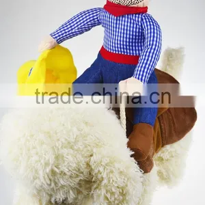 2015 Creative Riding Horse Dog Costume Novelty Pet Clothes Cowboy Dog Clothing thumbnail-4