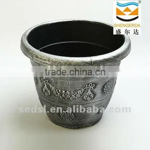 Hand Scrubber Silver Plastic Pot, Garden Plastic Plants thumbnail-1
