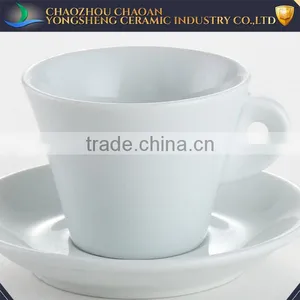 White Ceramic Espresso Cup Set Coffee Cup and Sauser Customized Logo thumbnail-6