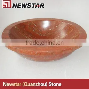 Red Color Marble Sink thumbnail-1