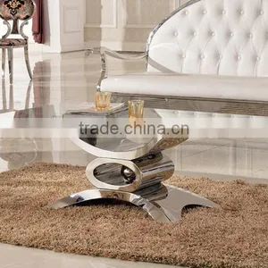 C346 Living Room Furniture Modern Glass Coffee Table thumbnail-2