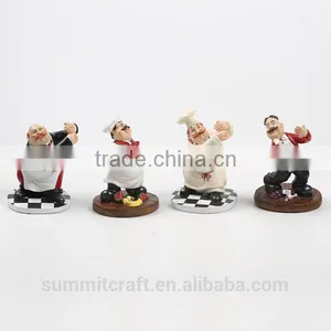 Custom Resin Funny Chef Figurines Wine Bottle Holder thumbnail-1