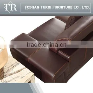 Luxury Furniture Modern 100% Top Grain Leather Sofa Set thumbnail-6