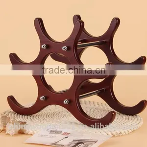 Personalized Wine Display Stand Best Quality Round Handmade Wooden Wine Rack Wooden Wine Racks/Root Carving Wooden Wine Holder thumbnail-1