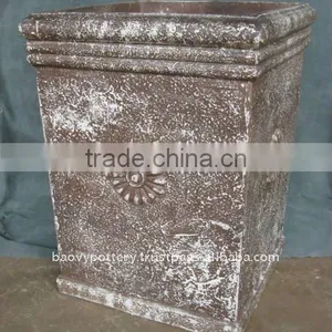 Antique Finish Terracotta Ceramic Planters - Washed Terracotta Pot thumbnail-1