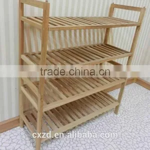 Creative Wooden Four-tier Walnut Shoe Rack thumbnail-1