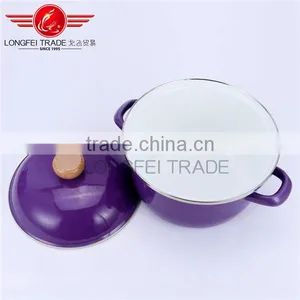 3pcs Persimmon Type Casserole, Enamel Pot, Ceramic Stockpot/saucepot thumbnail-5