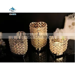 Hot Selling Sweet Heart Shape Crystal Table Candlestick Wedding thumbnail-1