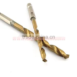 13pcs/set Titanium Coated HSS Twist Drill Bit Set for Metal Power Tools Drill Accessories With 1/4" Hex Shank thumbnail-4