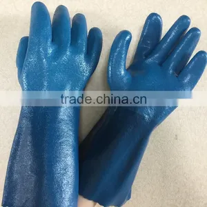 NMSAFETY Gauntlet Nitrile Dipping Oil Industrial Protective Gloves thumbnail-1