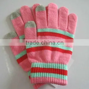 Stripe Acrylic IPhone Touch Gloves ZMR723 thumbnail-1