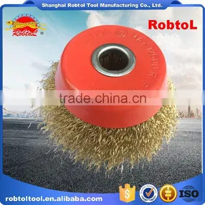 5" Steel Wire Cup Brush Wheel Twist Knot Crimped Bowl Disc Abrasive Round Grinding Cheaning Brush thumbnail-3