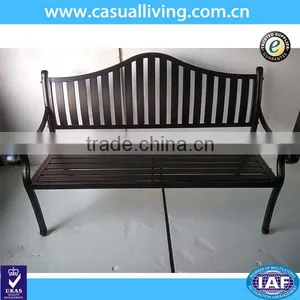 Outdoor Garden Black Double Cast Aluminum Chair thumbnail-1