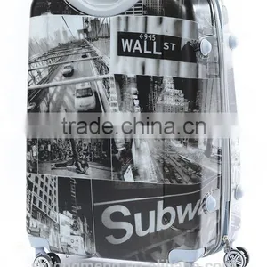 PC Printed Travel Trolley Luggage Suitcase Set thumbnail-3