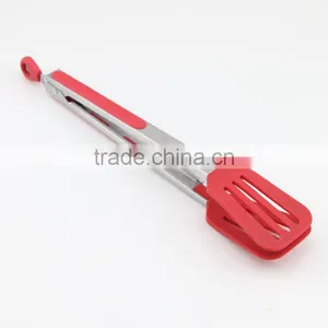 Silicone Stainless Steel Kitchen Tongs With Locking Clip thumbnail-1