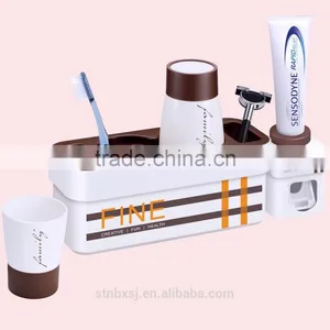 New Design Auto Toothpaste Dispenser Toothbrush Holder Set thumbnail-6