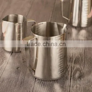 Kitchen Stainless Steel Measuring Cup Milk Frothing Jug Classic Creamer Pitcher thumbnail-6