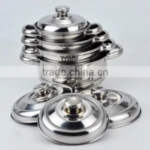 Kitchenware Stainless Steel Cooking Pot Set Soup Pot Cookware Set for Promotion thumbnail-2