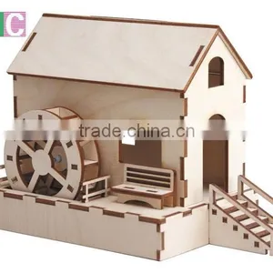 2017 New Design House Sharped Wooden 3D Puzzle for Sale thumbnail-1