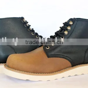 Plain Toe Leather Boots thumbnail-1