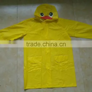 Yellow Duck Cartoon Children PVC Raincoat thumbnail-2