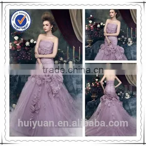 Floor Length A-line Beading Applique Flowers Long Bridesmaid Dresses thumbnail-1