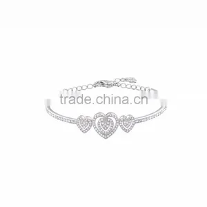 Silver Plated Designer CZ Solitaire Bracelet thumbnail-1