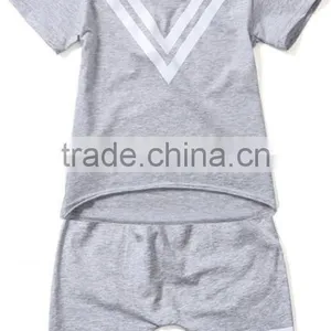 Wholesale Fashion High Quality Cute Print Girls' Clothing Set Children Summer Clothes Set thumbnail-4
